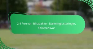 2-4 Forsvar: Blitzpakker, Dækningjusteringer, Spilleransvar