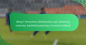 Wing-T Formation: Misdirection spil, blokering schemes, backfield justering i 6-mands fodbold